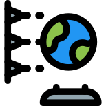 Printing globe shape on three dimensional manufacturing printer icon