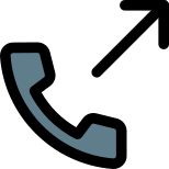 Call forward with arrow symbol on mobile phone icon