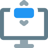 Adjust screen slider vertically a computer monitor icon