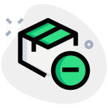 Remove parcel item from logistic website portal icon