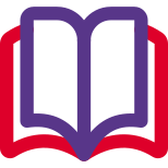 Open syllabus book for professional studies layout icon