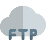 Cloud server FTP networking with local computer switching icon