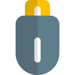 USB security flash drive isolated on a white background icon