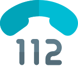 Emergency telephone number from the european union icon