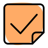 Ballot paper voting with checkmark, election paper. icon