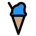 Cafeteria in a hotel room for ice cream and dessert icon