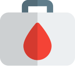 Jobs at blood bank isolated on a white background icon