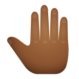 dos de la main surélevé-peau-foncée moyenne icon