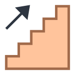 Treppe rauf icon