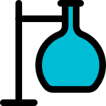 Erlenmeyer setup apparatus isolated on a white background icon