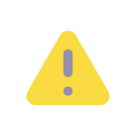 Triangle Shaped Caution Sign icon