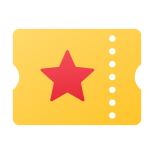 Bilhete com estrela icon