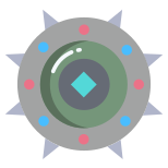 Spiked Round Shield icon