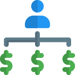 Business and finance sructure flow chat organised icon