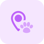 Location of animal Hospital isolated on a white background icon