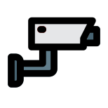 Security camera for the hotel and records icon