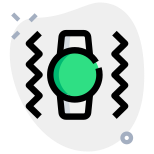 Smartwatch on a silence mode with vibration mode icon