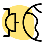 Satellite signal communication to direct earth layout icon