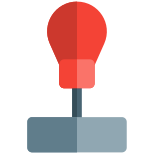 Inverted placed punching bag for boxing practice icon