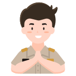 man-officers-teacher-greeting-sawasdee-Thailand-welcome-gesture icon