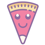 Pizza kawaii icon