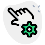 Single touch for the settings cogwheel Logotype icon