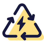 Signo de triángulo de energía icon