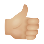 Thumbs Up Medium Light Skin Tone icon