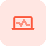 Laptop computer to generate the ECG result of a patient icon