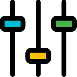 Tuning and mixing toggle for optimal result icon