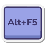 tasto alt-più-f5 icon