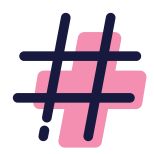 Großer Hashtag icon