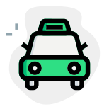 Cab service for the tourist staying in hotel room icon