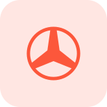 Mercedes-Benz is a german global automobile brand known for luxury vehicles icon