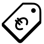 유로 가격 태그 icon
