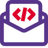 Programming software coding list shared via mail icon