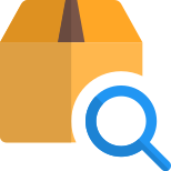 Searching for an item delivery shipment address icon