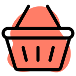 Shopping basket of different size for purchasing items icon