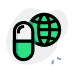 Capsules and pill availability on an internet icon