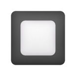 검은색 사각형 버튼 이모티콘 icon