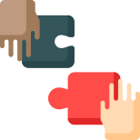 Hands Holding Puzzles icon