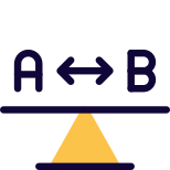 Mass distributed equally on A to B lever section icon