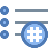 Liste d'hashtags icon