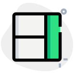 Right sidebar with left separated panel layout icon