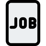 Job card for the new employee isolated on a white background icon