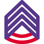 Lieutenant colonel triple stripe insignia on official uniform icon