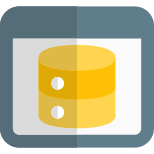 Online database on a web browser with Cloud Computing support icon