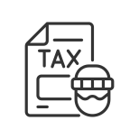 Tax evasion linear icon icon