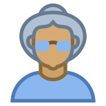 Person Old Female Skin Type 5 icon