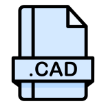 外部 cad-cad-文件扩展名-creatype-filed-outline-colourcreattype icon